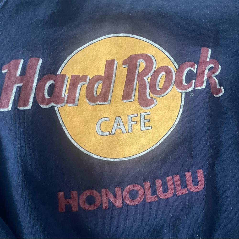 Vintage Hard Rock Cafe Crewneck Pullover Sweatshirt Size XL Honolulu Blue - Picture 3 of 6